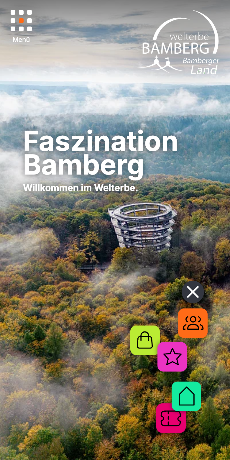 Website bamberg.info am Handy
